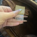 Коричневая винтажная кожаная сумка Longchamp Idole 4