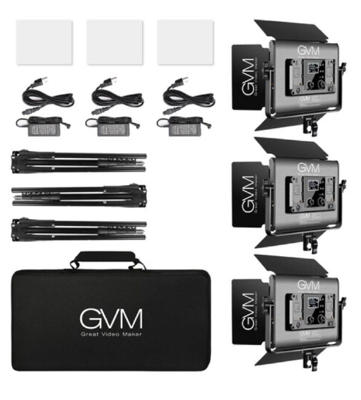 GVM 1200D RGB LED Light Panel (3-Light Kit)