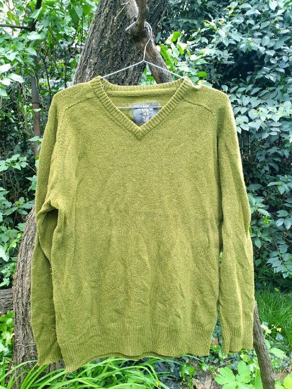 Свитер мягкий тёплый от эйчика зеленого цвета M