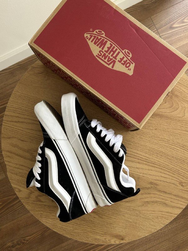 Кроссовки Vans Knu School черные белые мужские 5