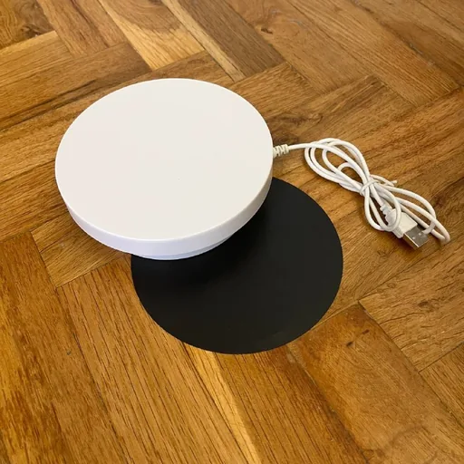 Rotating platform, Oracal 651 vinyl, Revcol A4 photo paper, frames