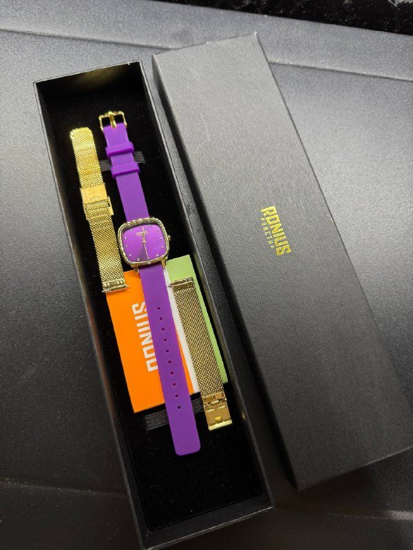 Часы Ronius с двумя ремешками новые 5