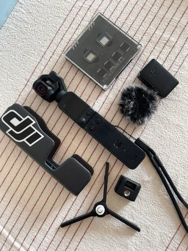 DJI Osmo Pocket 2, микрофон, штатив, линзы, футляр