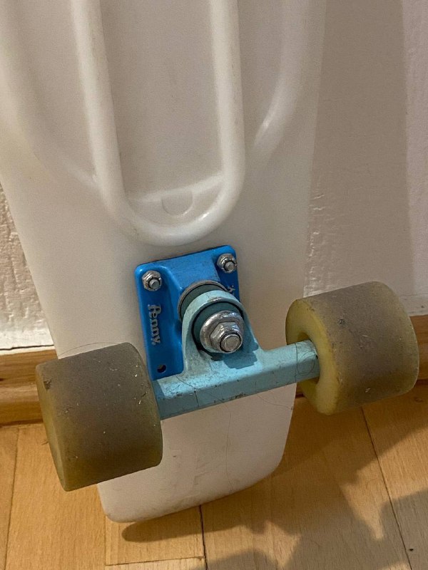 Пенни борд белый бирюзовый с подшипниками 4