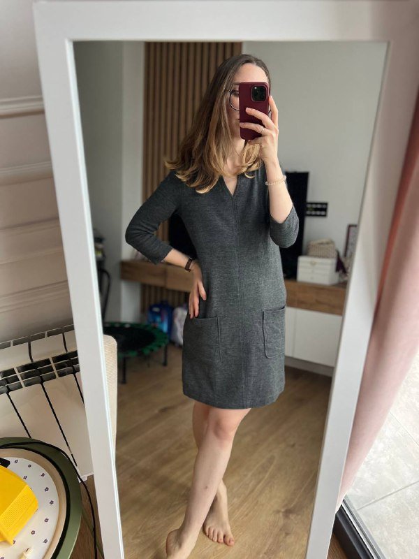 Шерстяное платье Marc O’Polo, размер 34, серое