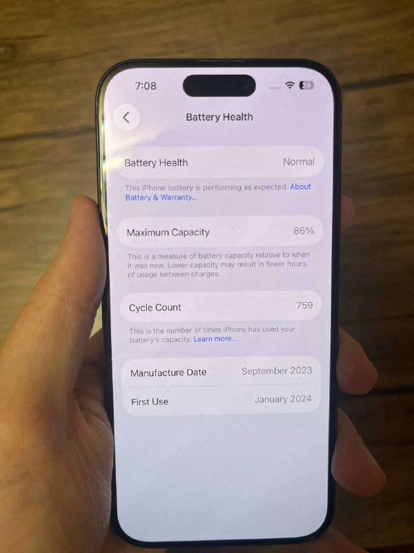 iPhone 15 Pro 256GB Blue Titanium 5