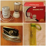 Дублёнка, куртка, кофейный сервиз, блендер, утюг, кабели 5
