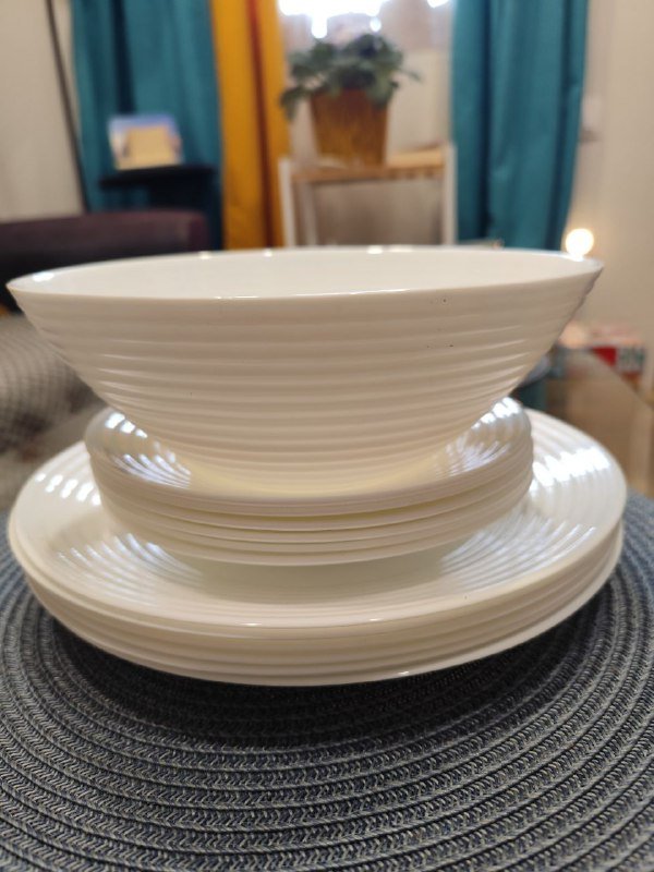 Набор тарелок, салатница, набор для завтрака, чашки, чайник, стаканы, стопки IKEA