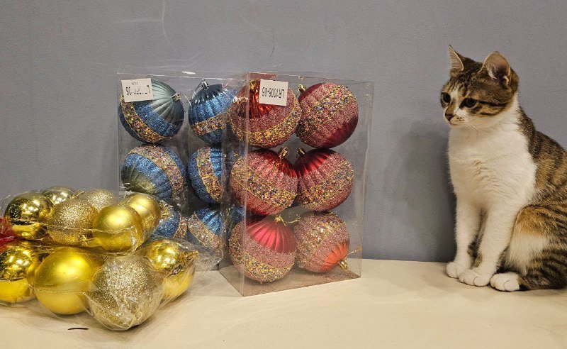 Большие яркие новогодние шары Deco комплект из 24 штук 8