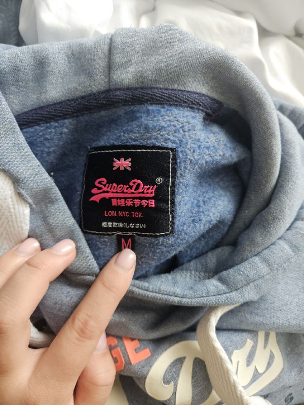 Женская голубая толстовка Superdry размер М 4