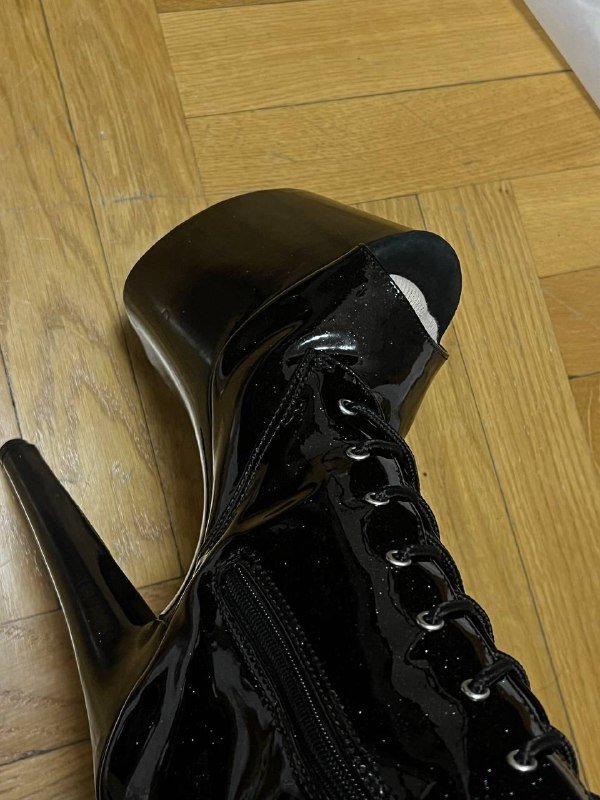 Стрипы ботфорты женские черные 39-40 размер 6