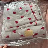 Постельное бельё, белое постельное бельё с сердечками 2