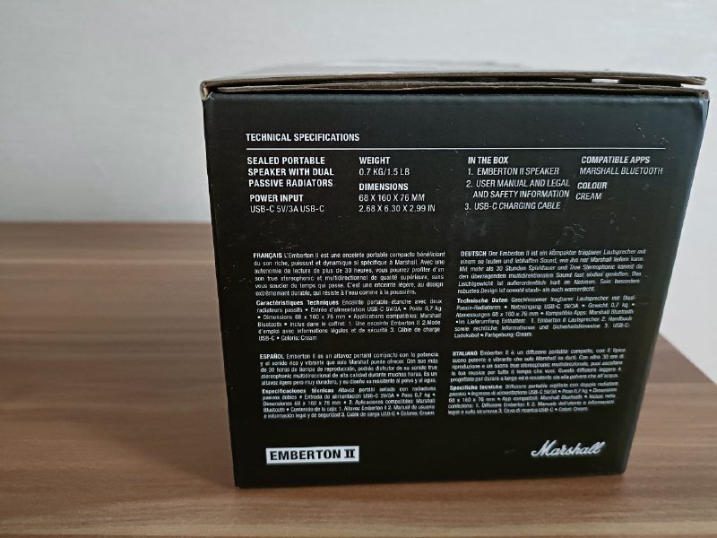 Колонка Marshall Emberton 2 бежевая 3