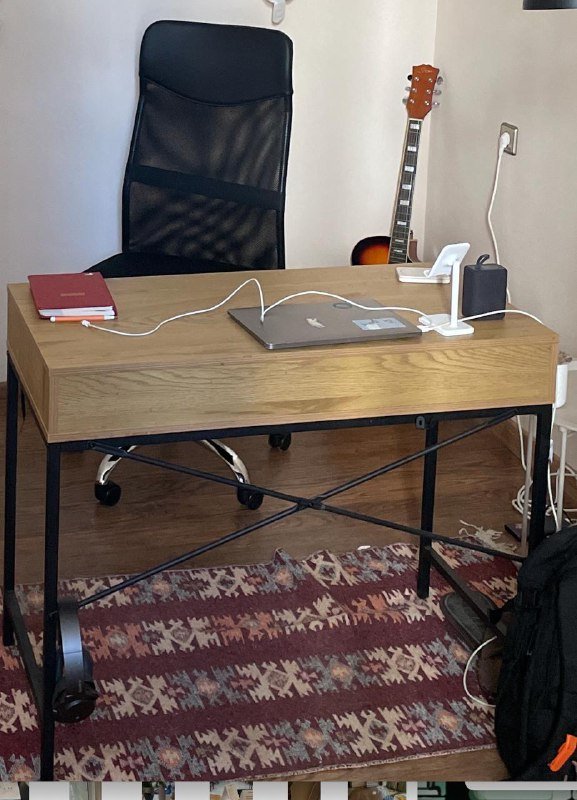 Стул Office chair BILLUM, Стол Desk TRAPPEDAL 48x95