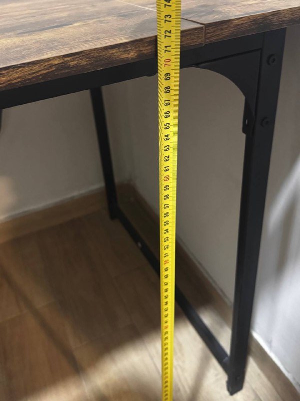 Стол 75 х 140 см инженерная доска темный орех 6