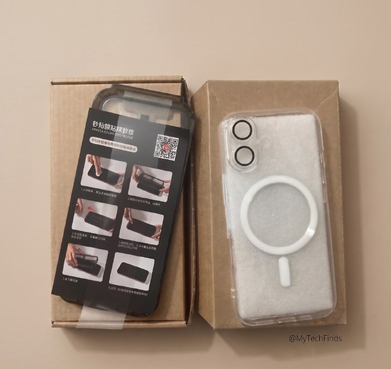 прозрачный чехол с magsafe, стекло с аппликатором для iphone 16