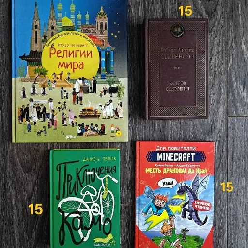 Книги, пазл, одежда