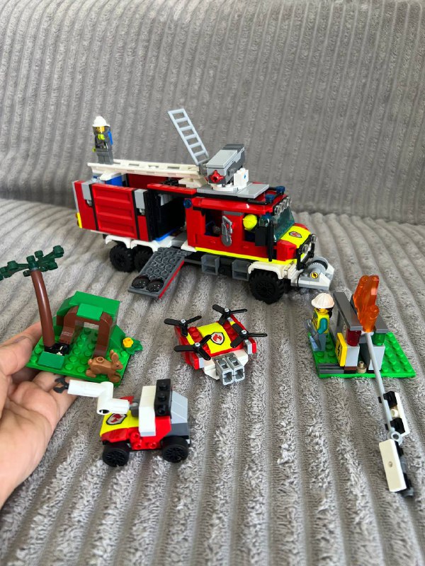 Украшения, пожарная станция, пожарная машина, строительный Lego 4