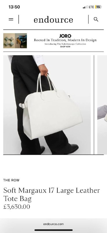 The Row Soft Margaux 17 Large leather tote bag 1