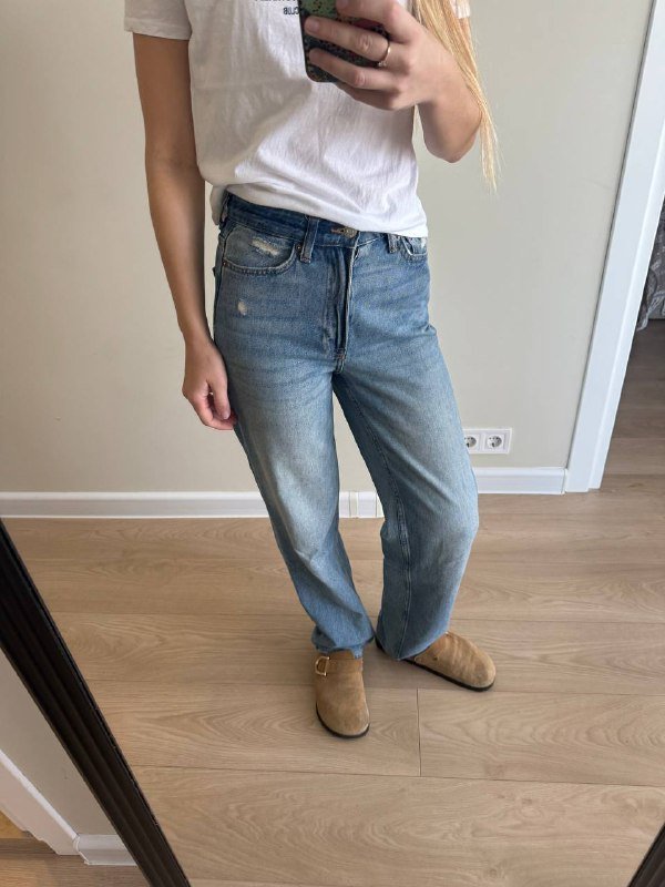 Свитер H&M из мохера, Джинсы H&M, Брюки Bershka, Свитшот Yos, Лонг Zara 3