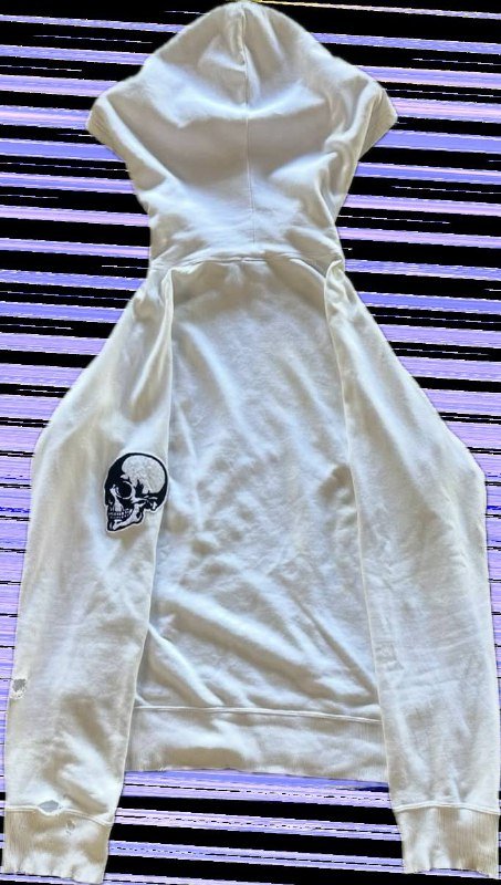 Number (N)Ine SS04 White double skull zip-up hoodie 2