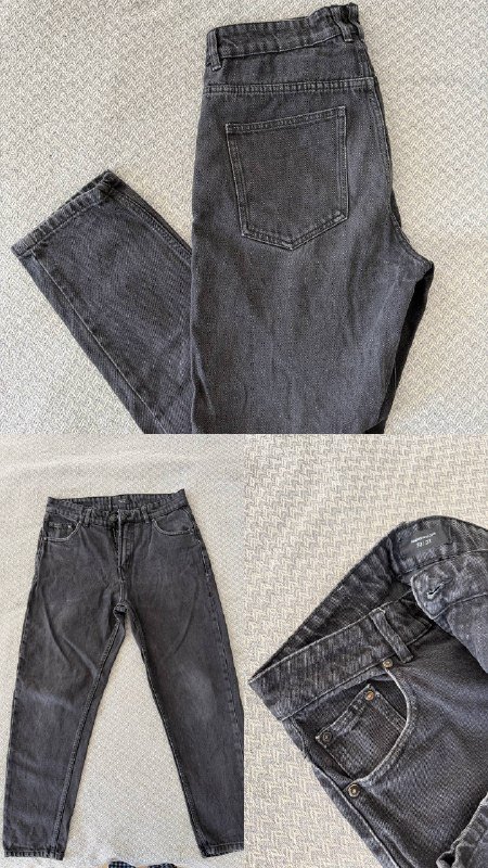 Джинсы мужские темно-серые, Джинсы мужские синие, Балетки женские, Юбка-карандаш, Платье-комбинация, Рубашка атласная