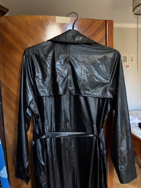 Плащ Rains черного цвета размер S 4