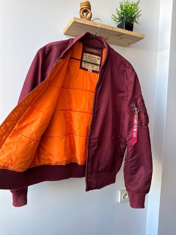 Бомбер Alpha Industries бордовый L 2