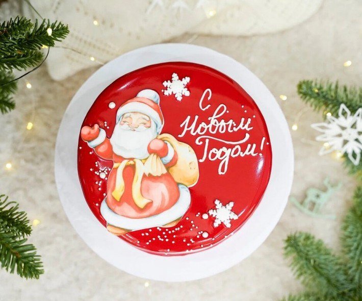 Новогодние торты с доставкой и уникальным дизайном