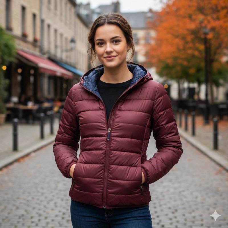 Ультралегкий пуховик Mavi бордовый женский