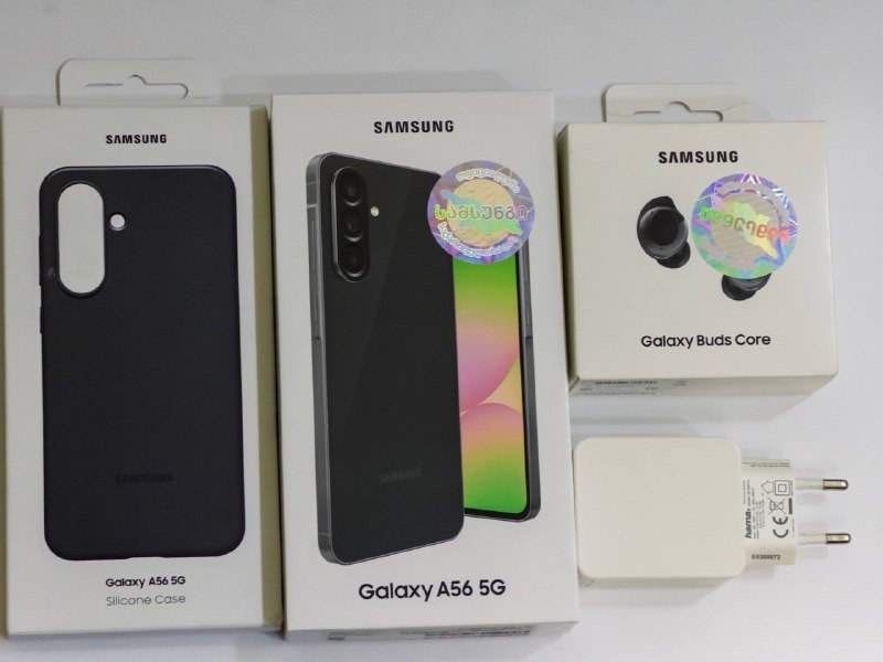 Samsung Galaxy A56 8/256, чехол, наушники, зарядка