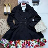 Тренч Kangol, водолазка Fred Perry, юбка Dolce and Gabbana, панамка Kangol, сумка Coach, очки Ralph Loren, балетки Prada 1