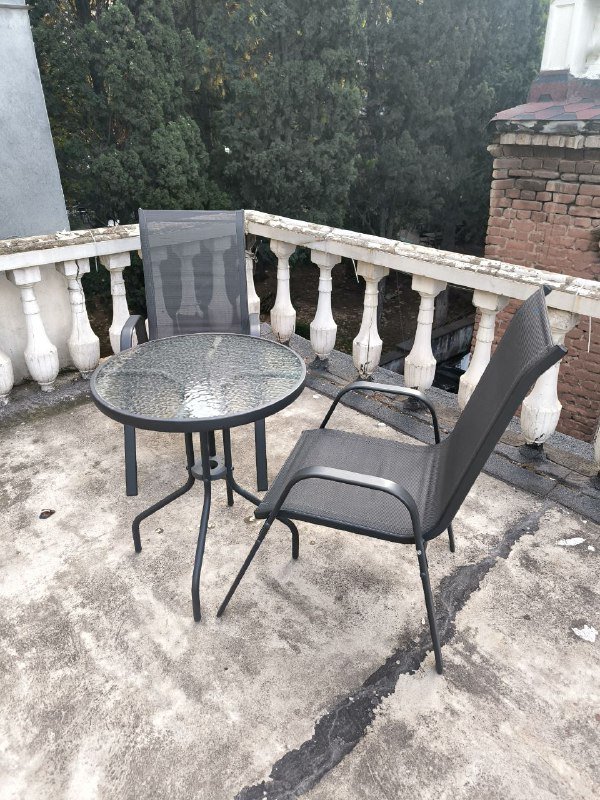 Бочка, уличный стол и кресла комплект 3