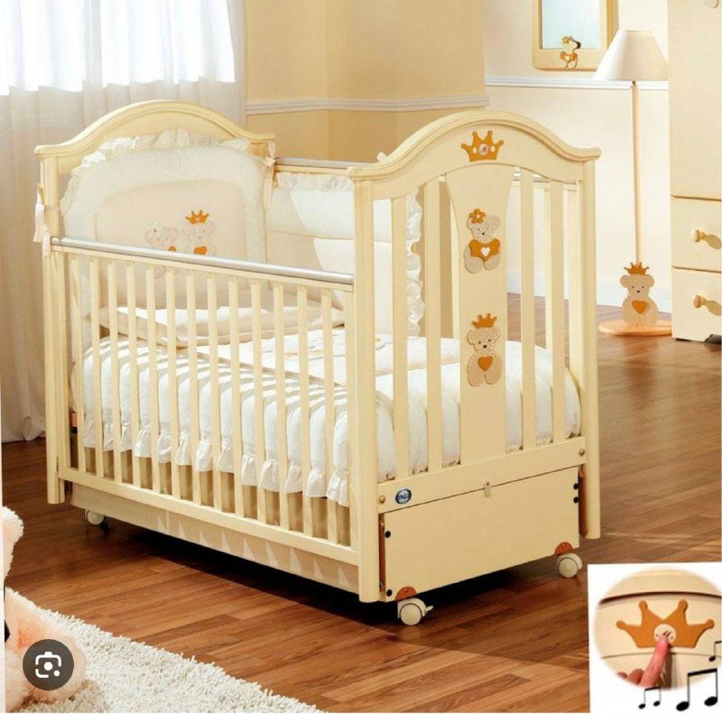 Кроватка Pali из натурального бука с одеялом 2