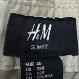 Мужские брюки-чиносы H&M Slim Fit, светло-бежевые 2