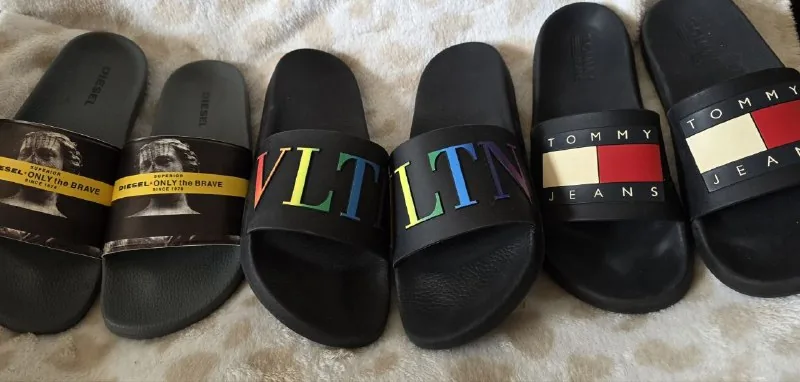 Шлепки Diesel, Valentino, Tommy Hilfiger