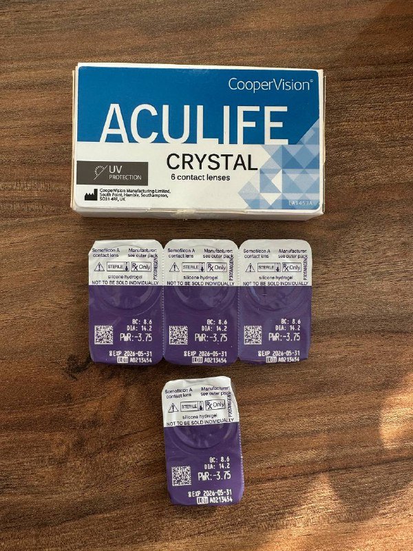 Контактные линзы на 1 месяц -3.75 и -4.00