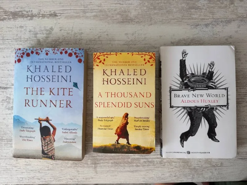 The Kite Runner, A Thousand Splendid Suns, Brave New World