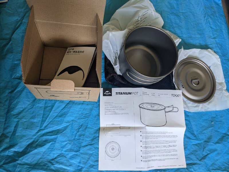 Котелок Naturehike titanium pot TDG01 titanium 800 мл с крышкой 4