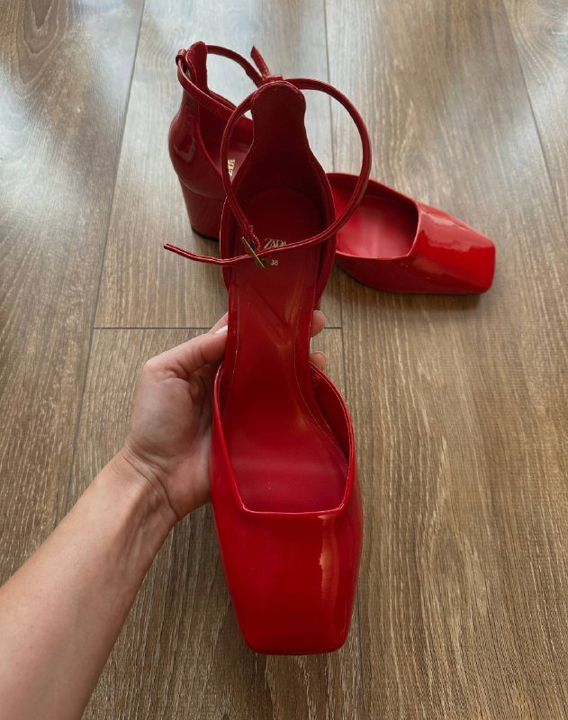 Туфли ZARA из лаковой кожи размер 38 2
