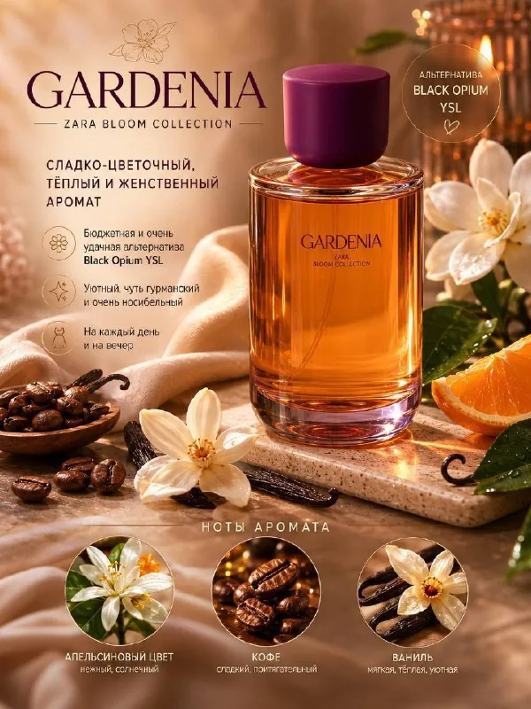 Парфюм GARDENIA Zara Bloom Collection 1