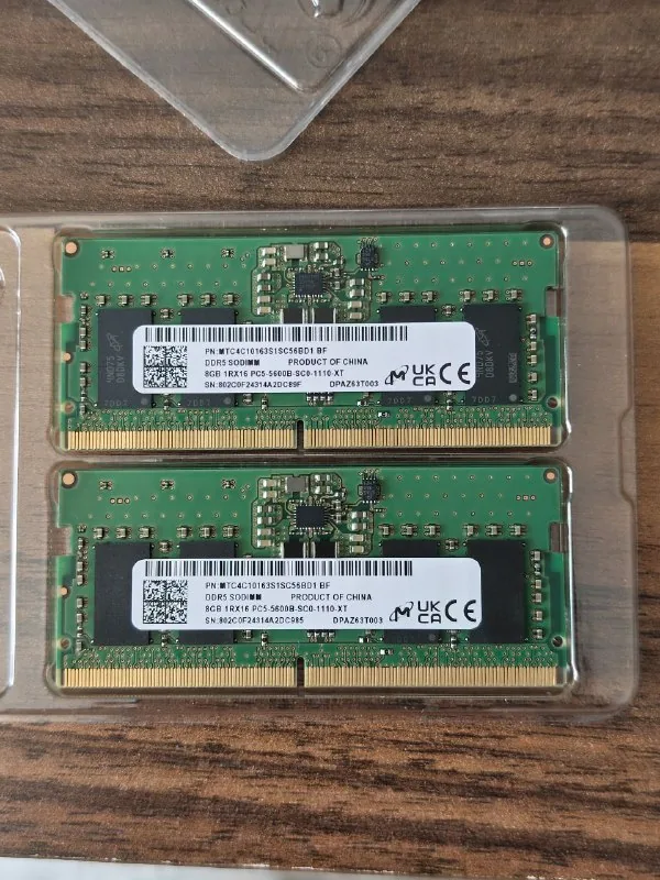 Оперативная память DDR5 SODIMM 2x8Gb