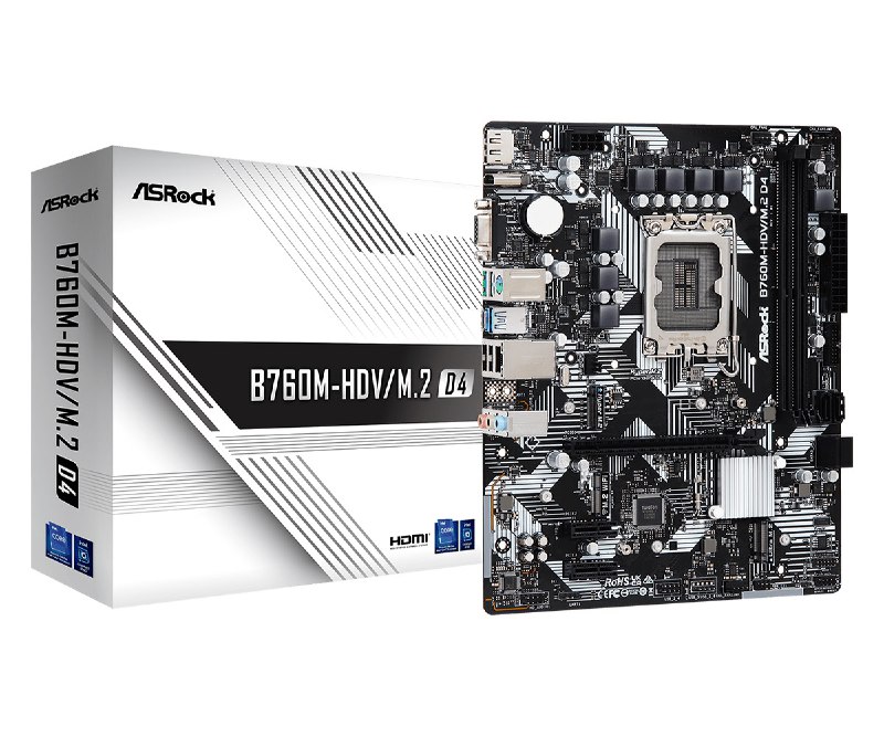 Материнская плата Asrock B760 - hdv/m2 d4 почти не использовалась