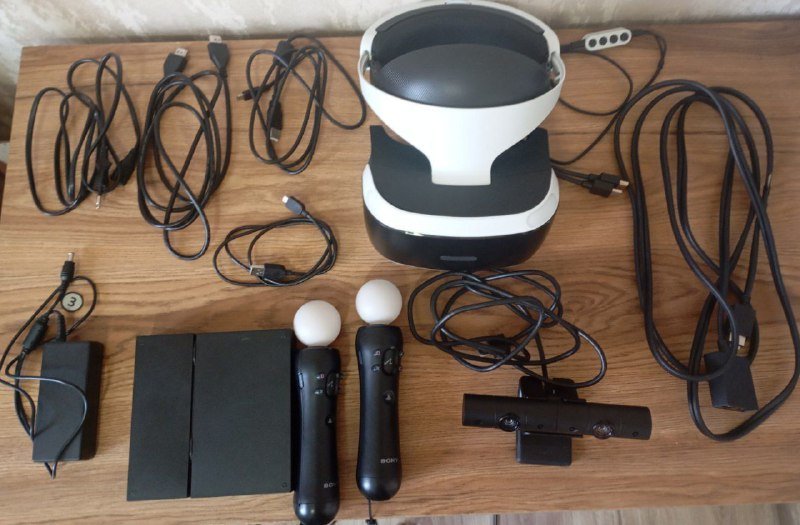 Шлем PS VR, процессорный блок, 2 контроллера, камера
