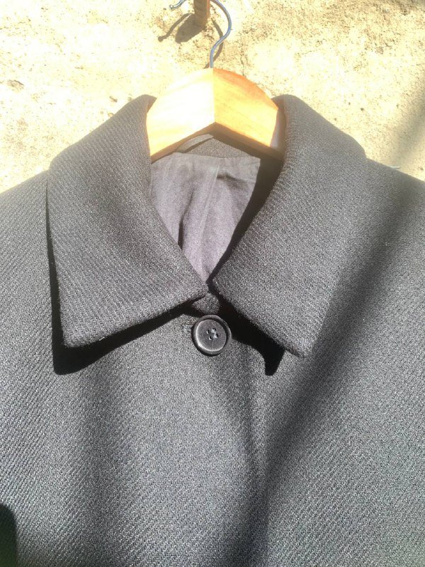 Чёрное драповое пальто Cos 38 размера 5