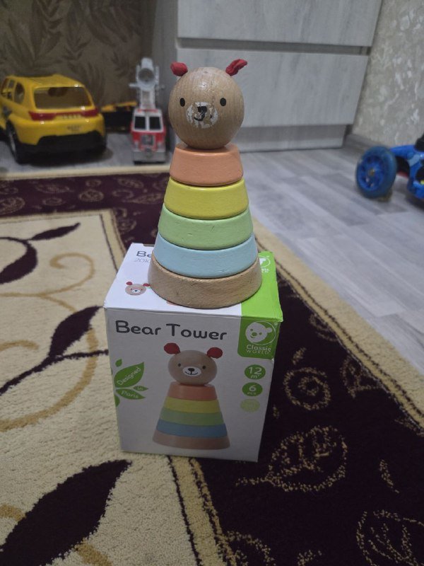 Деревянная игрушка пирамидка Bear Tower