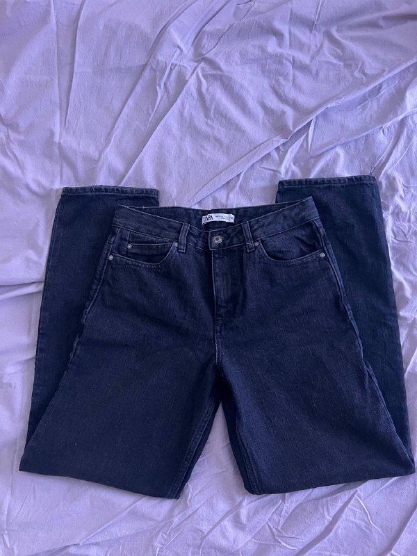 Джинсы прямые ZARA черные размер Eur 34 US 2 2