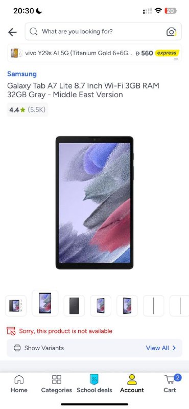 Планшет Samsung, Galaxy A22 3