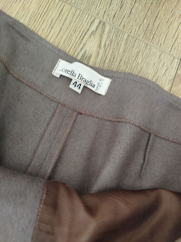 Теплые итальянские брюки-кюлоты Lorella Braglia из шерсти-кашемира 2