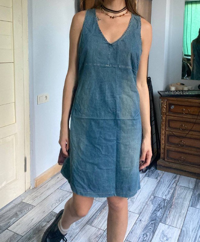 джинсовое платье размер M L 2